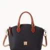 Pebble Grain Geena Satchel Black