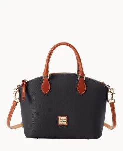 Pebble Grain Geena Satchel Black -Online Sale Dooney & Bourke B1327G AWBLPATN 2