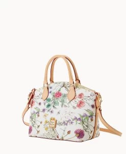 Botanical Collection Geena Satchel White -Online Sale Dooney & Bourke B1327G BZWHSVNA ALT1 1