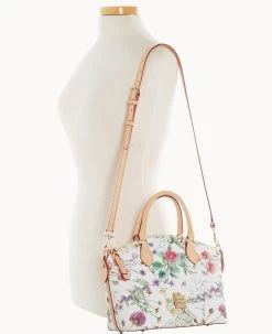 Botanical Collection Geena Satchel White -Online Sale Dooney & Bourke B1327G BZWHSVNA ALT4 1