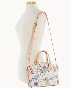 Botanical Collection Geena Satchel White -Online Sale Dooney & Bourke B1327G BZWHSVNA ALT4