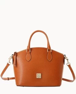 Saffiano Geena Satchel Amber 27 Saffiano Geena Satchel Amber -Online Sale Dooney & Bourke B1327G SINASINA