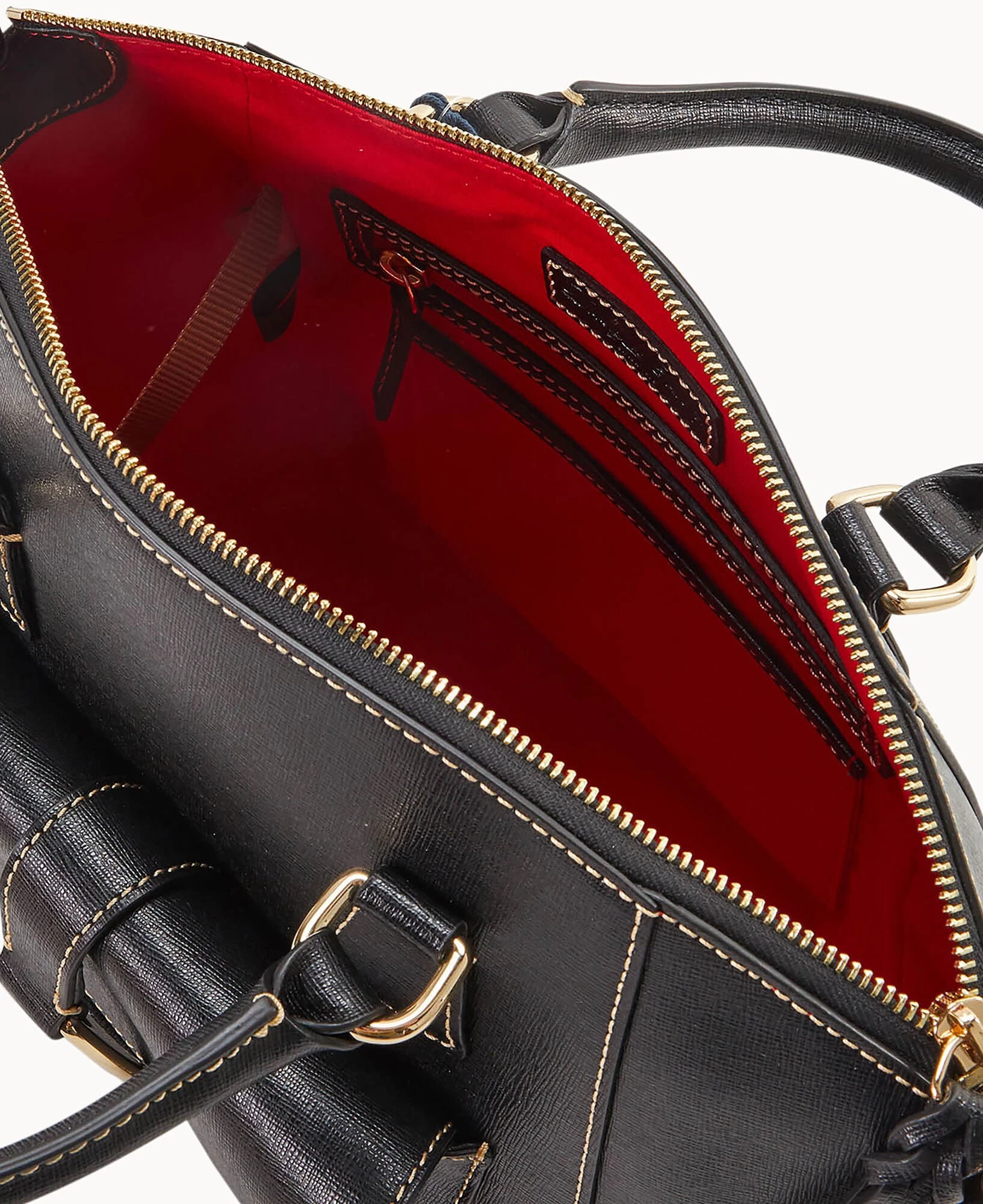 Saffiano Naomi Satchel Black 9 Saffiano Naomi Satchel Black - Image 7