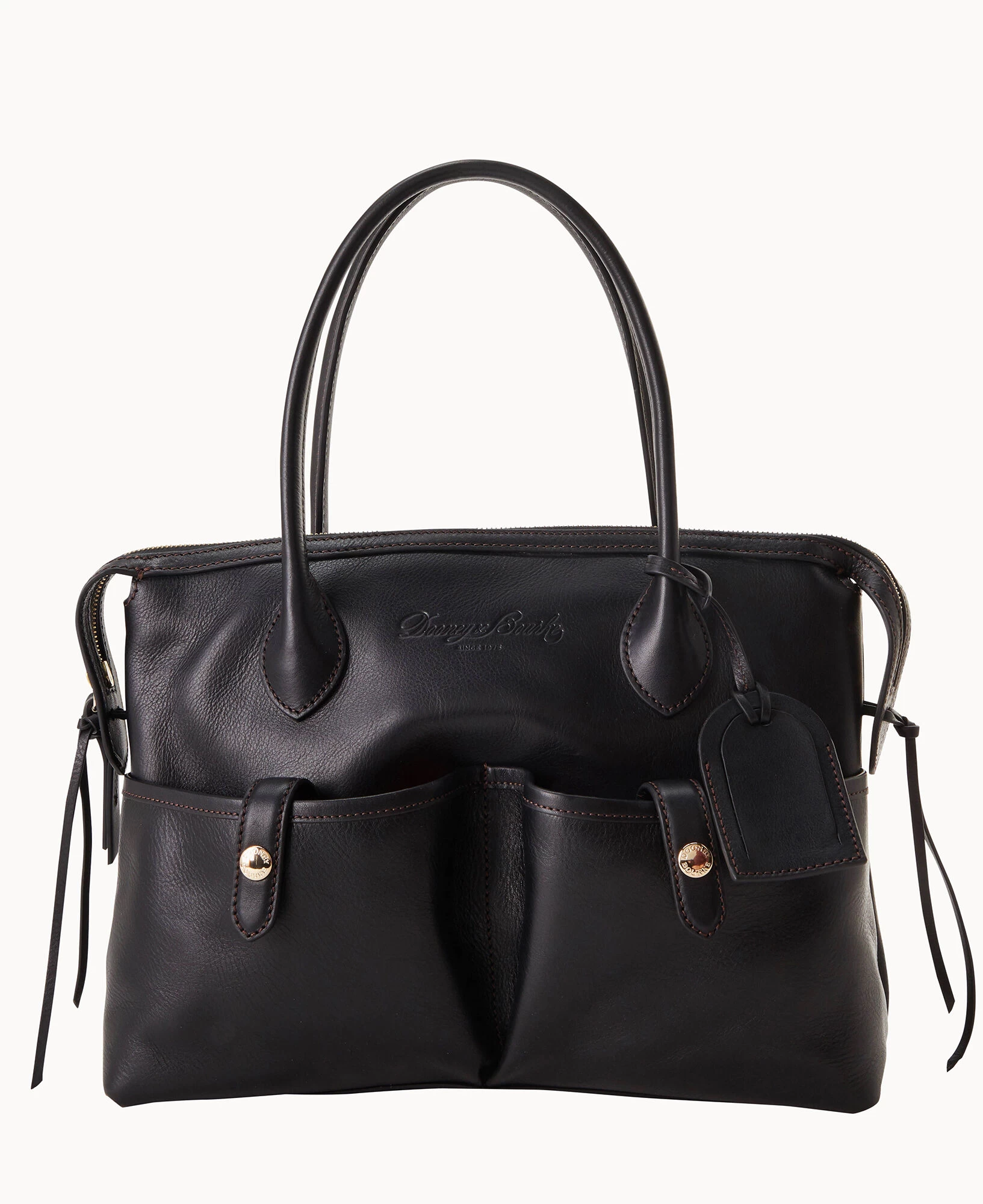 Florentine Medium East West Satchel Black 11 Florentine Medium East West Satchel Black - Image 9