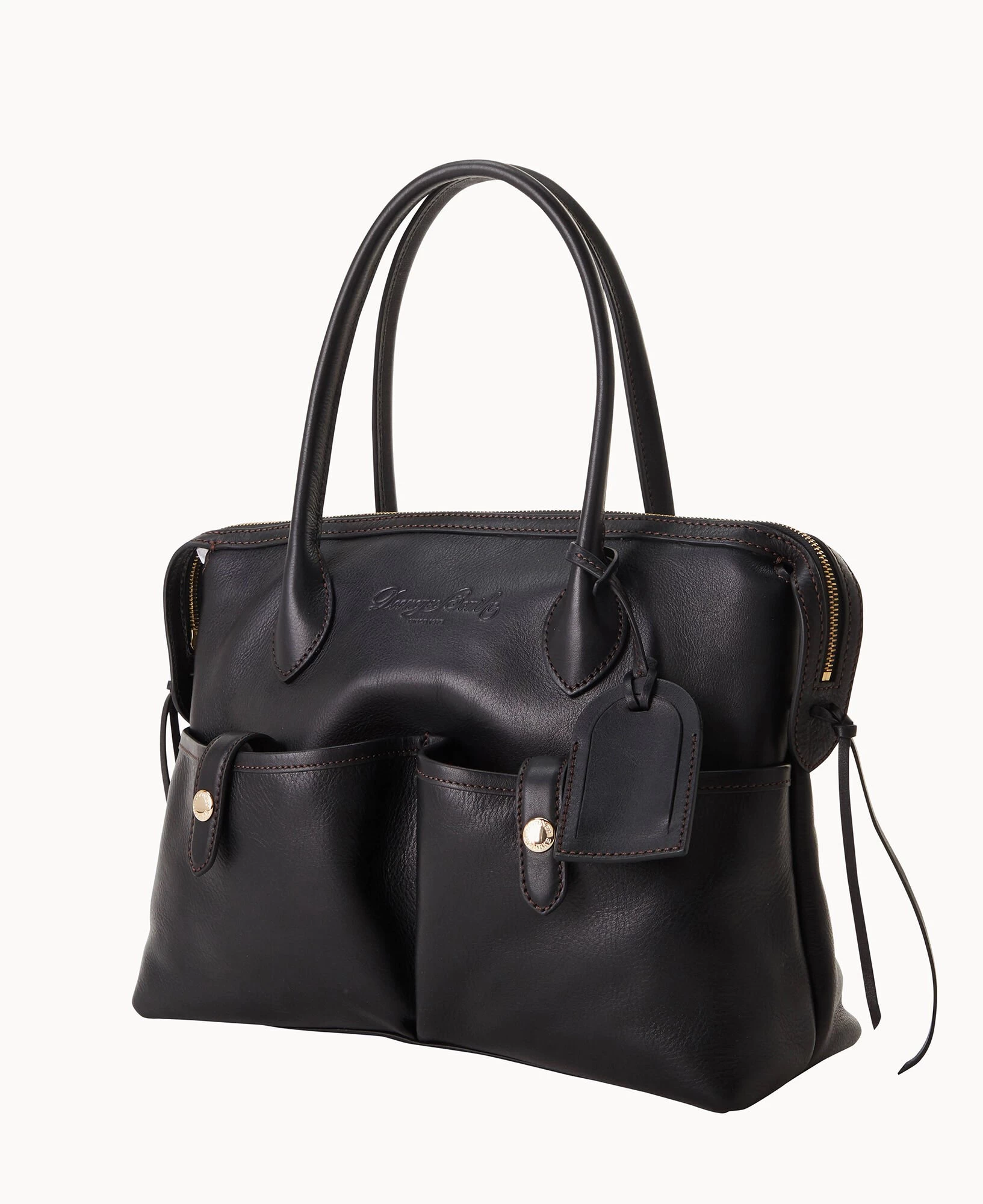 Florentine Medium East West Satchel Black 8 Florentine Medium East West Satchel Black - Image 6