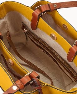 Pebble Grain Small Flynn Mustard 30 Pebble Grain Small Flynn Mustard -Online Sale Dooney & Bourke B1459G 9PMTPAKR ALT2 1