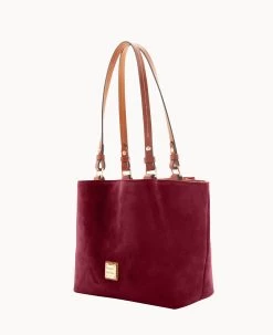 Suede Small Flynn Wine 20 Suede Small Flynn Wine -Online Sale Dooney & Bourke B1459G SUWNPATN ALT1