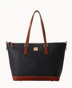 Pebble Grain Tote Forest -Online Sale Dooney & Bourke B1521G AWBLPATN