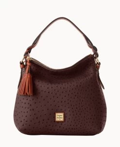 Ostrich Twist Strap Hobo Grey -Online Sale Dooney & Bourke B1540G OTEEPATN