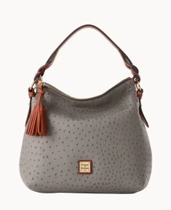 Ostrich Twist Strap Hobo Grey -Online Sale Dooney & Bourke B1540G OTGYPATN 1