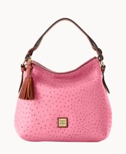 Ostrich Twist Strap Hobo Grey -Online Sale Dooney & Bourke B1540G OTHPPATN