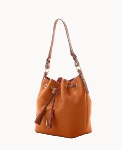 Pebble Grain Tasha Drawstring Caramel -Online Sale Dooney & Bourke B1596G AWCAPATN ALT1