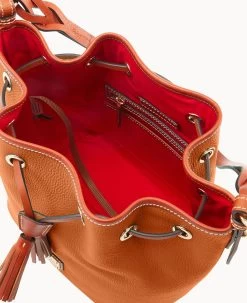 Pebble Grain Tasha Drawstring Caramel -Online Sale Dooney & Bourke B1596G AWCAPATN ALT2