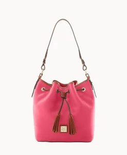 Pebble Grain Tasha Drawstring Caramel -Online Sale Dooney & Bourke B1596G AWHPPATN