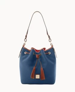 Pebble Grain Tasha Drawstring Caramel -Online Sale Dooney & Bourke B1596G AWJEPATN
