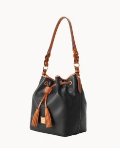 Wexford Leather Tasha Drawstring Black -Online Sale Dooney & Bourke B1596G JKBLPANA ALT1 1