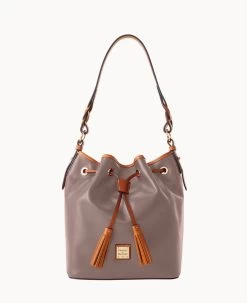 Wexford Leather Tasha Drawstring Black -Online Sale Dooney & Bourke B1596G JKTPPANA
