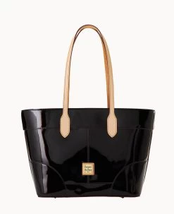 Patent Tote Black 23 Patent Tote Black -Online Sale Dooney & Bourke B1599G PTBLSVNA 2