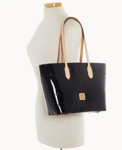 Patent Tote Black 18 Patent Tote Black -Online Sale Dooney & Bourke B1599G PTBLSVNA ALT4
