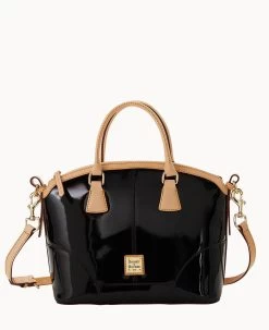 Patent Domed Satchel Black 19 Patent Domed Satchel Black -Online Sale Dooney & Bourke B1614G PTBLSVNA 1