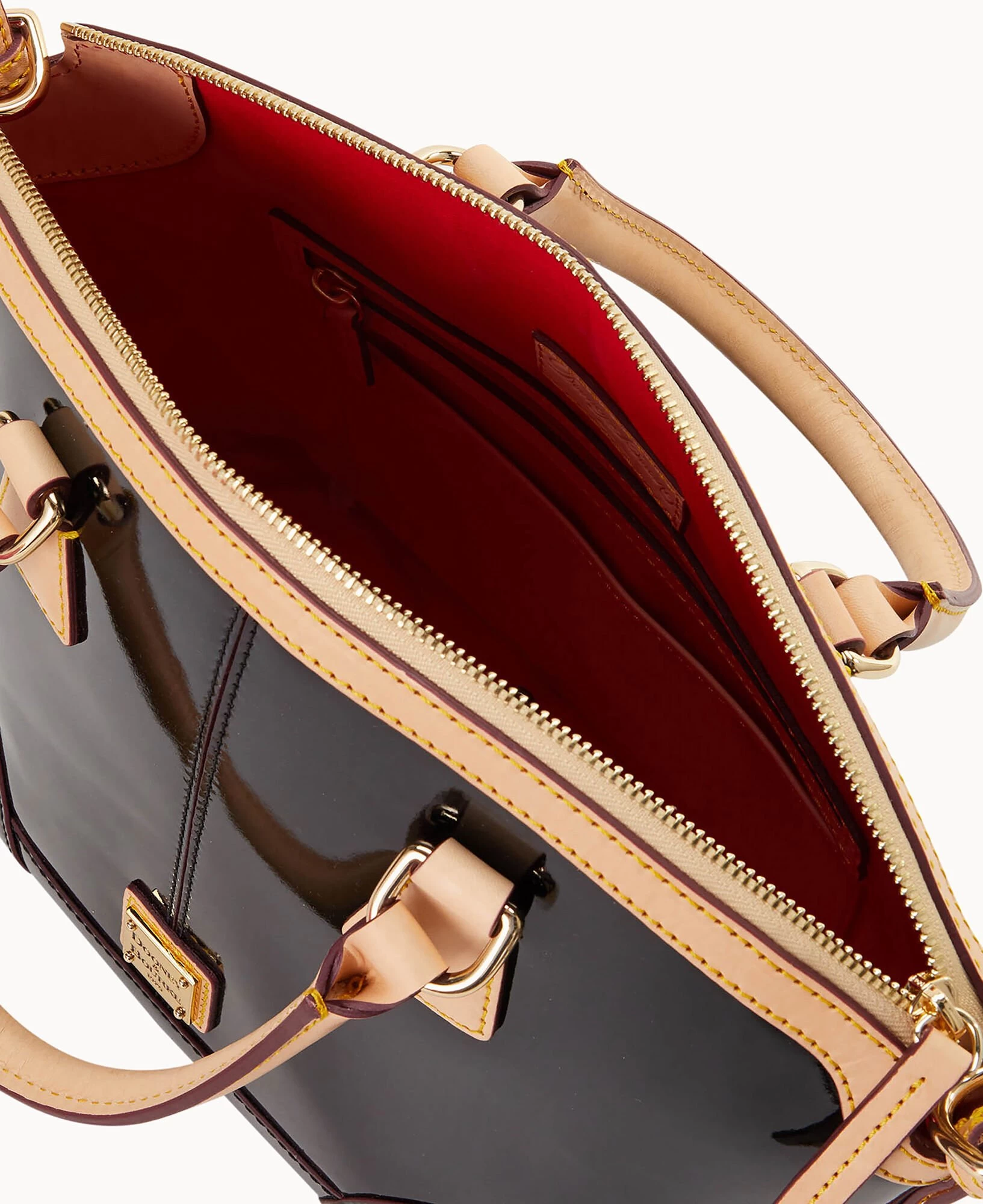 Patent Domed Satchel Black 9 Patent Domed Satchel Black - Image 7