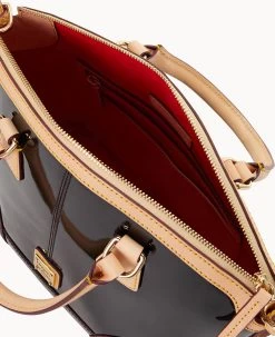 Patent Domed Satchel Black 17 Patent Domed Satchel Black -Online Sale Dooney & Bourke B1614G PTBLSVNA ALT2