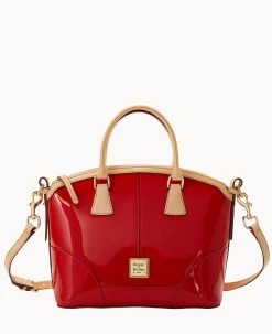 Patent Domed Satchel Black 26 Patent Domed Satchel Black -Online Sale Dooney & Bourke B1614G PTRDSVNA