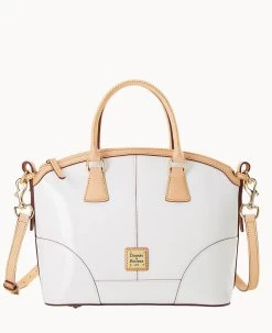 Patent Domed Satchel Black 27 Patent Domed Satchel Black -Online Sale Dooney & Bourke B1614G PTWHSVNA