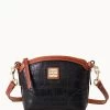 Landon Mini Domed Crossbody Black -Online Sale Dooney & Bourke B1615G RIBLPATN