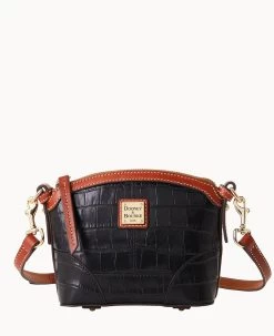 Landon Mini Domed Crossbody Black -Online Sale Dooney & Bourke B1615G RIBLPATN 2