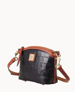 Landon Mini Domed Crossbody Black -Online Sale Dooney & Bourke B1615G RIBLPATN ALT1 1