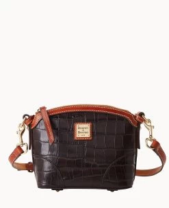 Landon Mini Domed Crossbody Black -Online Sale Dooney & Bourke B1615G RIEEPATN