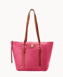 Pebble Grain Tilly Tote Hot Pink