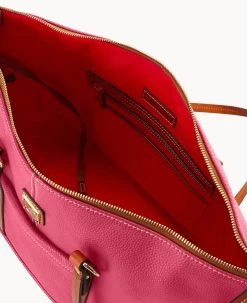 Pebble Grain Tilly Tote Hot Pink 24 Pebble Grain Tilly Tote Hot Pink -Online Sale Dooney & Bourke B1665G AWHPPATN ALT2