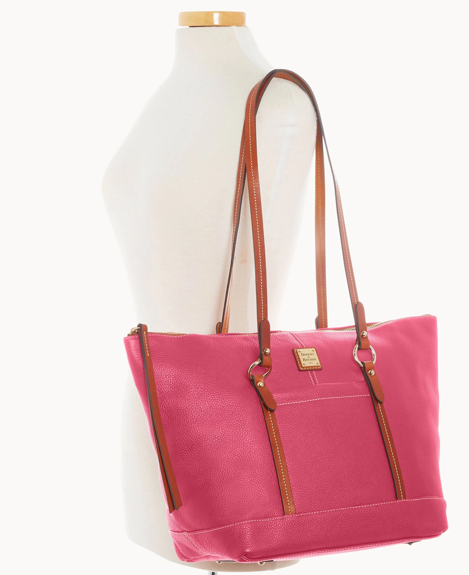 Pebble Grain Tilly Tote Hot Pink 7 Pebble Grain Tilly Tote Hot Pink - Image 5