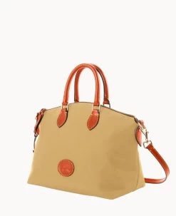 Nylon Satchel Khaki 27 Nylon Satchel Khaki -Online Sale Dooney & Bourke B1668G INKHPATN ALT1 1
