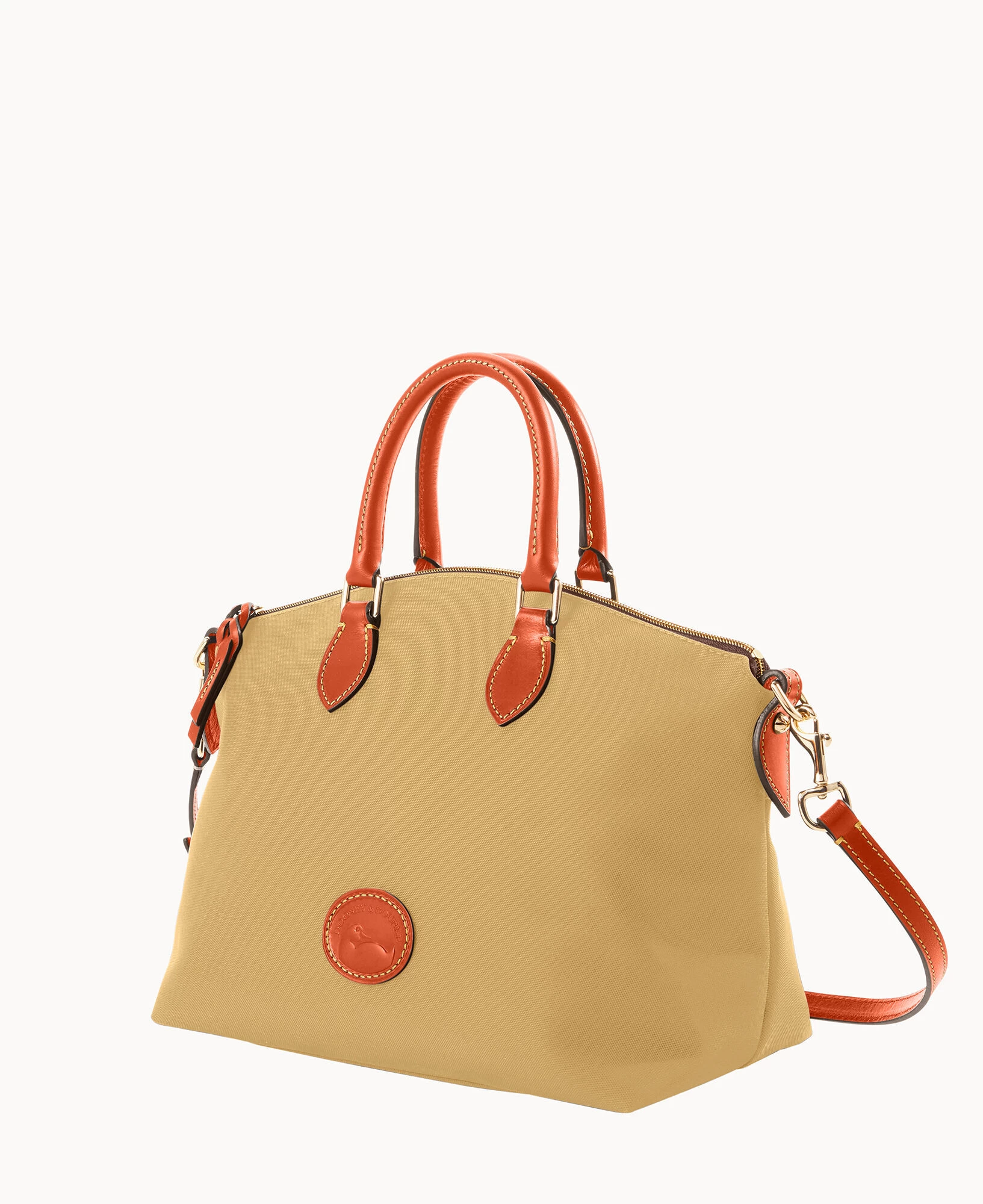 Nylon Satchel Khaki 5 Nylon Satchel Khaki - Image 3