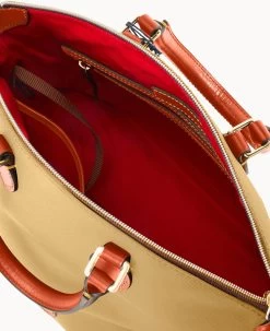 Nylon Satchel Khaki 23 Nylon Satchel Khaki -Online Sale Dooney & Bourke B1668G INKHPATN ALT2