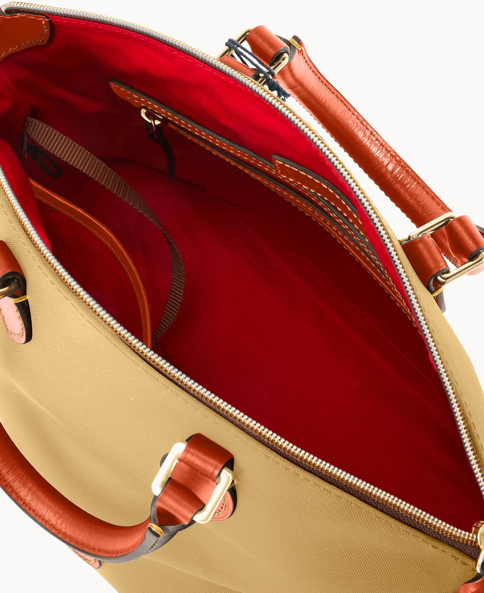 Nylon Satchel Khaki 6 Nylon Satchel Khaki - Image 4