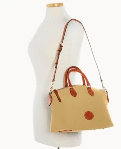 Nylon Satchel Khaki 29 Nylon Satchel Khaki -Online Sale Dooney & Bourke B1668G INKHPATN ALT4 1