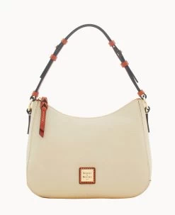 Pebble Grain Small Kiley Hobo Bone