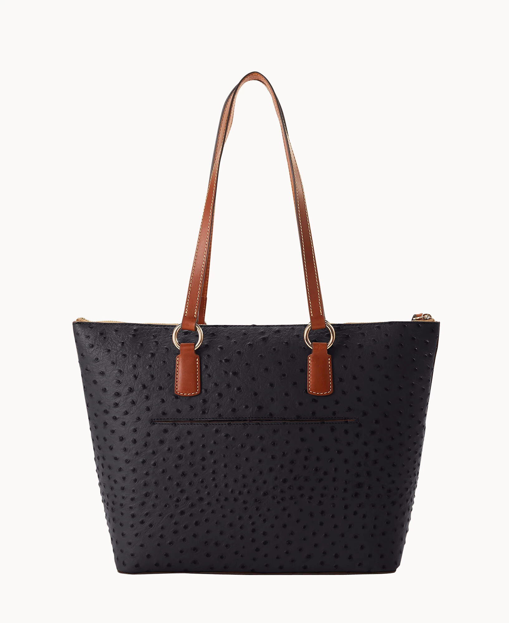 Ostrich Wren Tote Black 13 Ostrich Wren Tote Black - Image 11