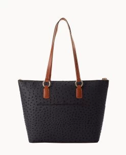 Ostrich Wren Tote Black 26 Ostrich Wren Tote Black -Online Sale Dooney & Bourke B1694G OTBLPAKR ALT3