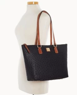 Ostrich Wren Tote Black 27 Ostrich Wren Tote Black -Online Sale Dooney & Bourke B1694G OTBLPAKR ALT4