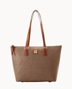 Ostrich Wren Tote Black 39 Ostrich Wren Tote Black -Online Sale Dooney & Bourke B1694G OTMSPAKR
