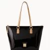 Patent Wren Tote Black -Online Sale Dooney & Bourke B1694G PTBLSVNA
