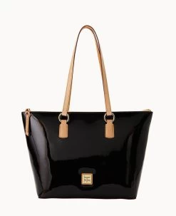 Patent Wren Tote Black
