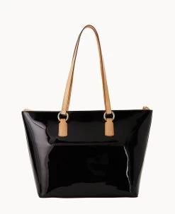 Patent Wren Tote Black -Online Sale Dooney & Bourke B1694G PTBLSVNA ALT3