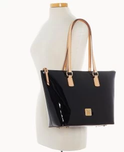 Patent Wren Tote Black -Online Sale Dooney & Bourke B1694G PTBLSVNA ALT4 1
