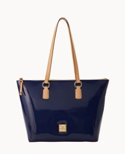 Patent Wren Tote Black -Online Sale Dooney & Bourke B1694G PTINSVNA